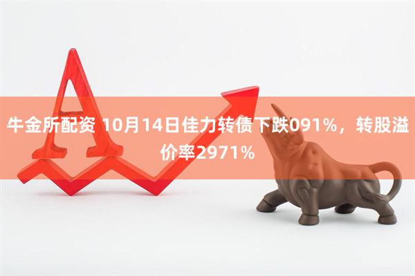 牛金所配资 10月14日佳力转债下跌091%，转股溢价率2971%