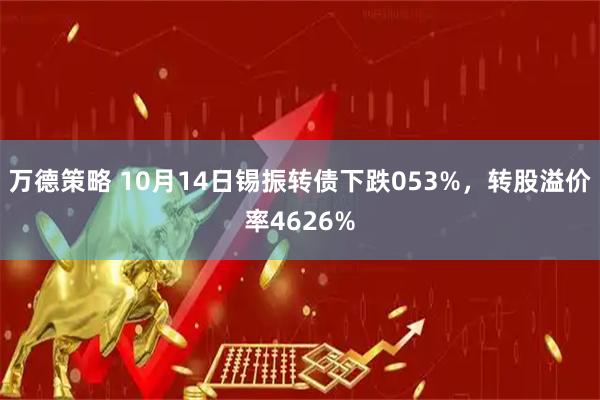 万德策略 10月14日锡振转债下跌053%，转股溢价率4626%